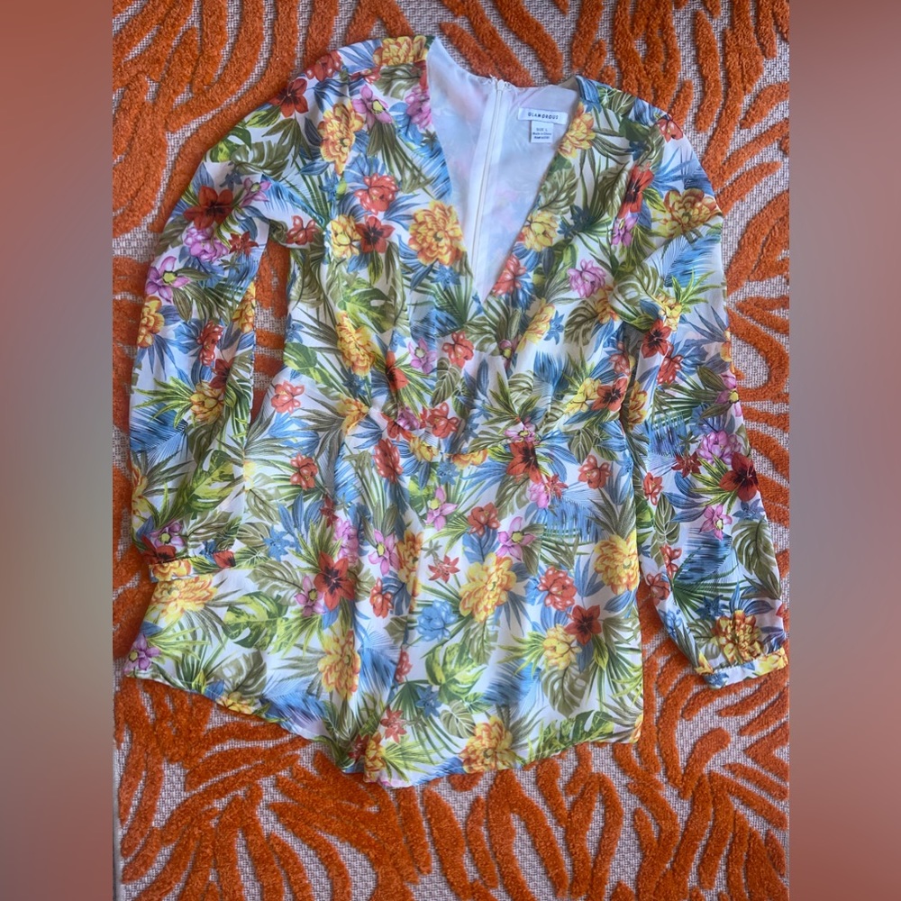 Tropical Long Sleeved Romper